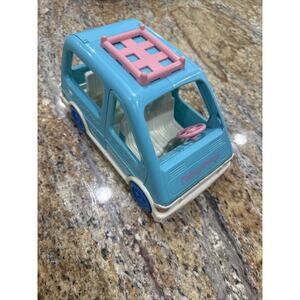 Vintage 1993 Fisher-Price Loving Family Dollhouse Blue Mini VAN #4631 Minivan